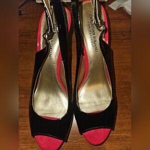 Christian Siriano for Payless Womans Patent Leather Slingback Heels Size 9.5